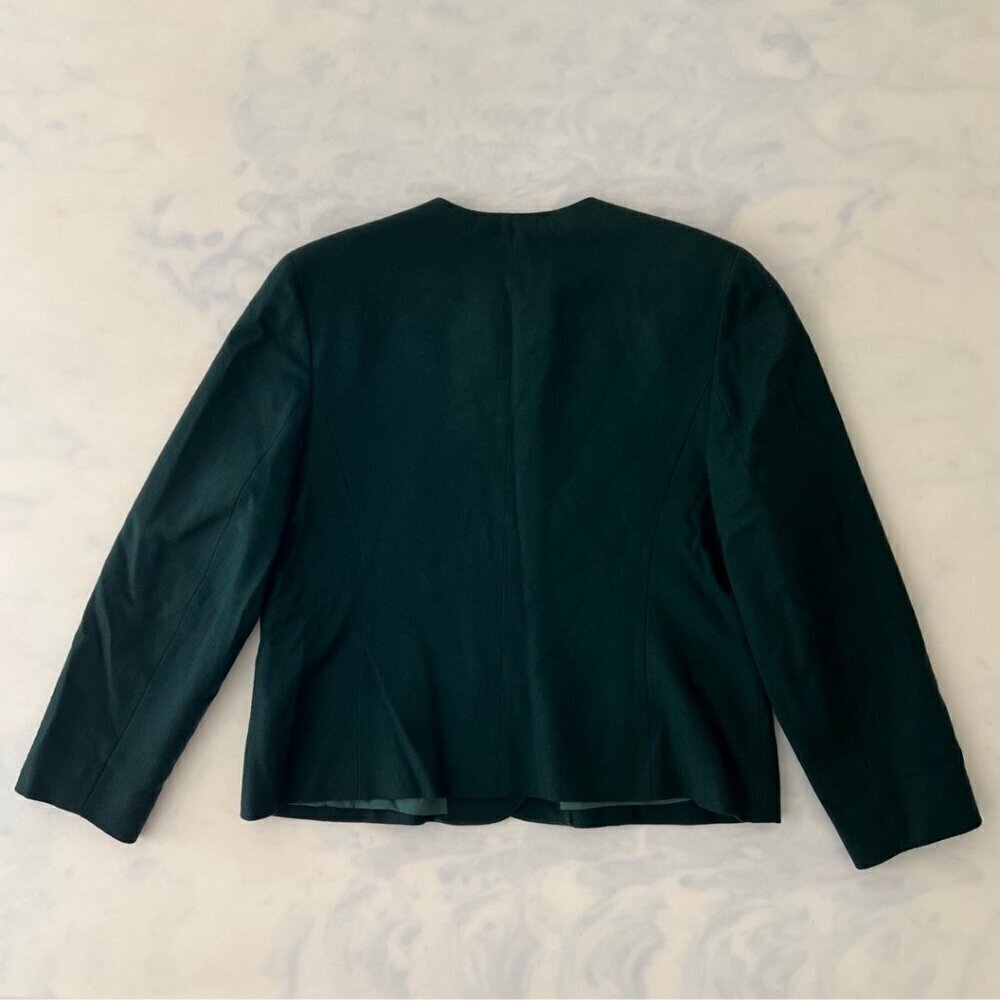 Pendleton Petite Vintage Green Wool Double Breasted Jacket - Picture 2 of 6